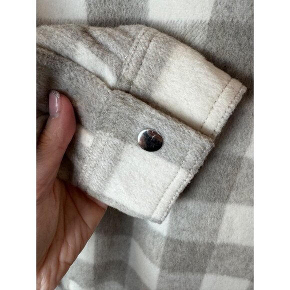 Rails Shirt Jacket Women Small Gray Ivory Tripp Shacket Plaid Flannel Cowgirl - Picture 11 of 15